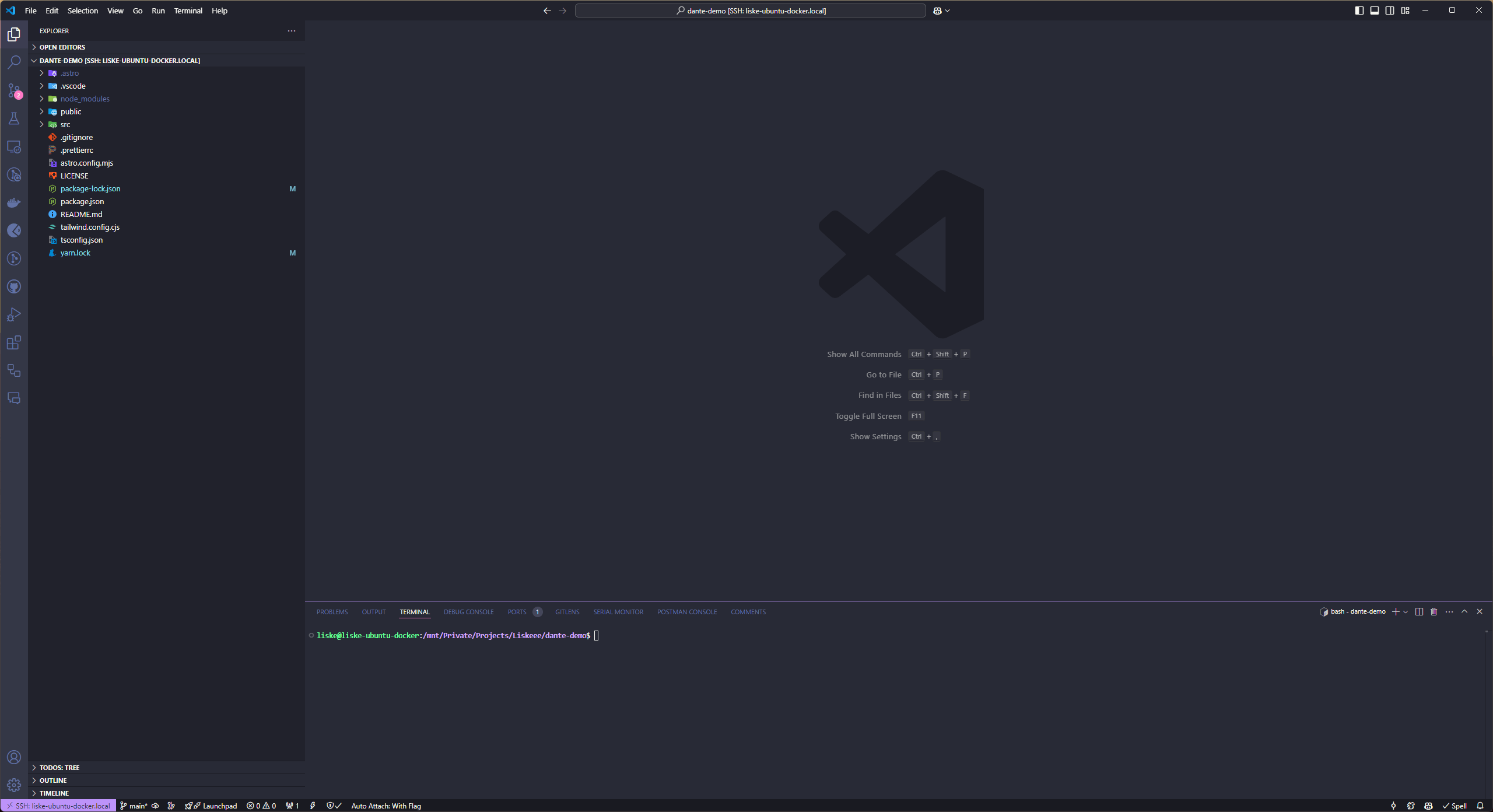 Open project in VS Code